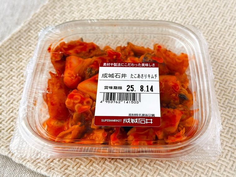 成城石井 たこあさりキムチ 110gのパッケージ