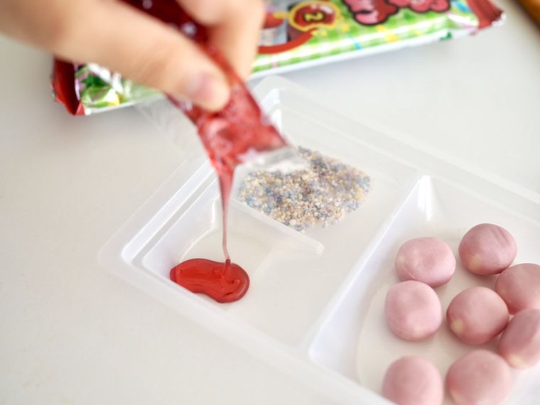 水あめを出しているところ