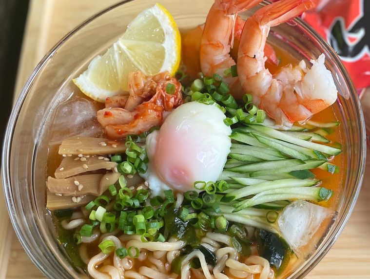 冷やしノグリラーメンのアップ