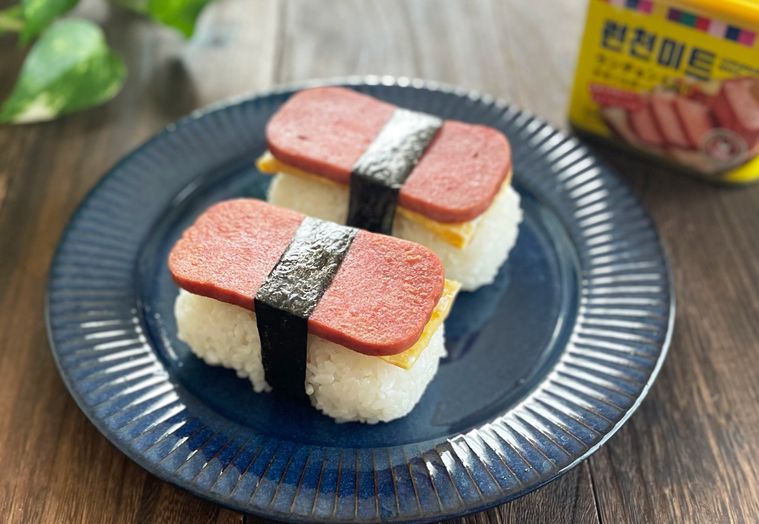 ランチョンミートで作ったおにぎり