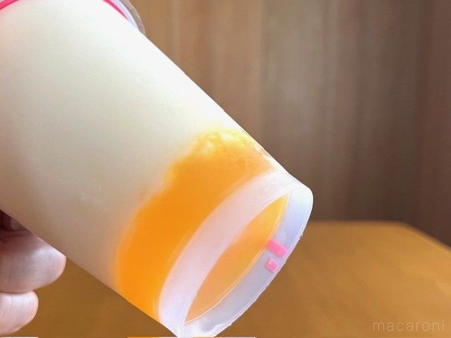 杏仁豆腐のカップの底