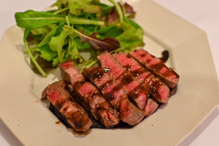 ステーキのアップ