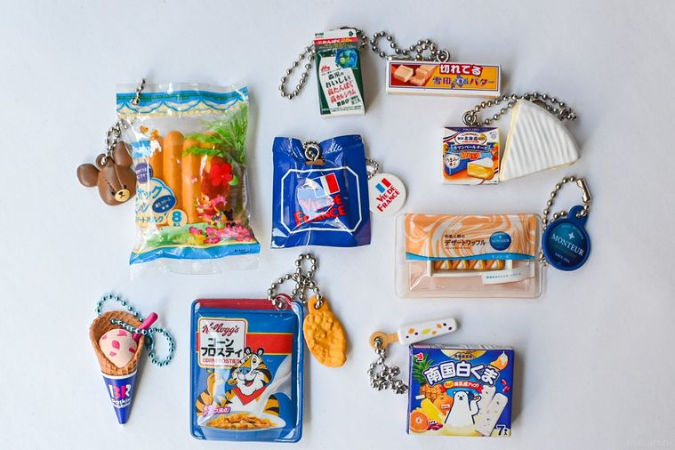 ガチャガチャキーホルダーの俯瞰