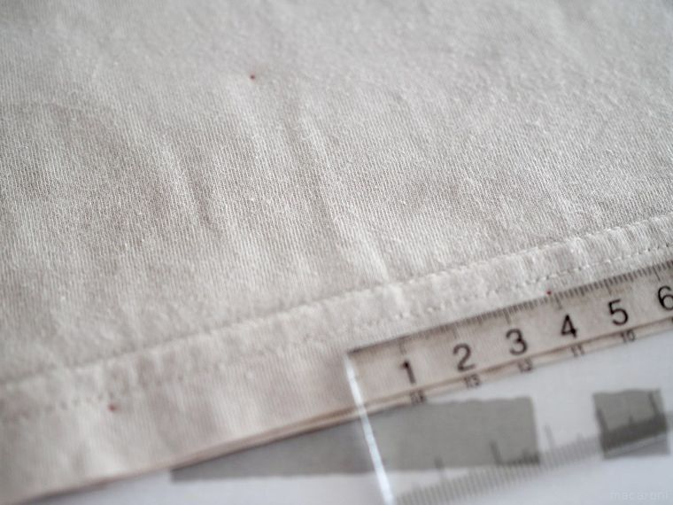 ペンで印をつけているところ