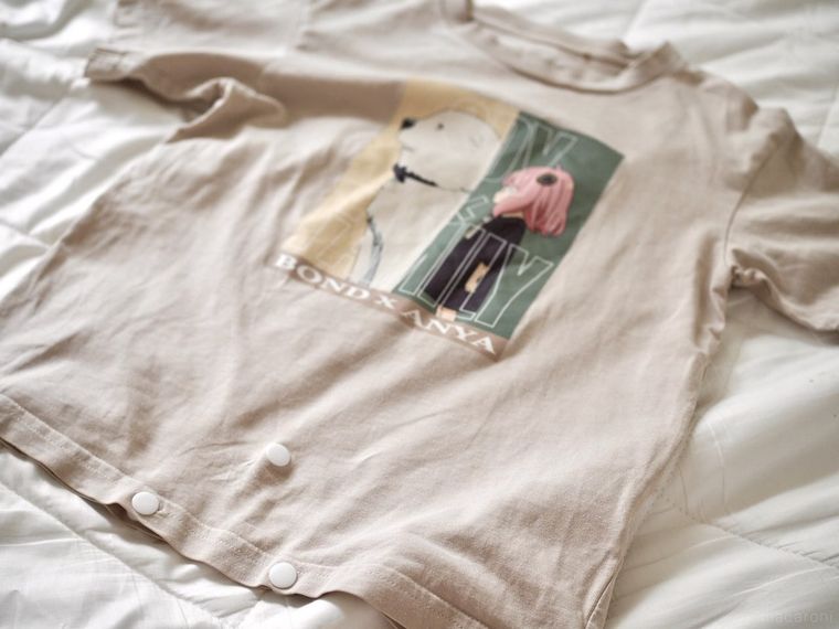 Tシャツをロンパースにリメイク