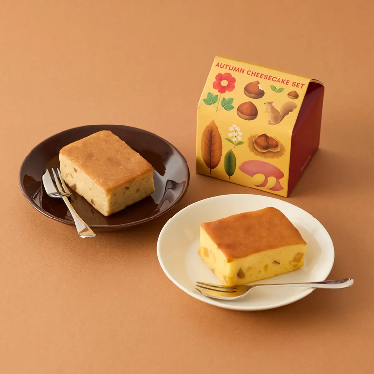 秋のチーズケーキセット マロンさつまいも