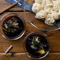 作り方 冷たいなすのつけ汁そうめん