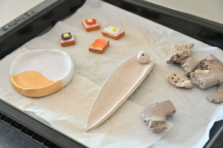 完成した粘土作品