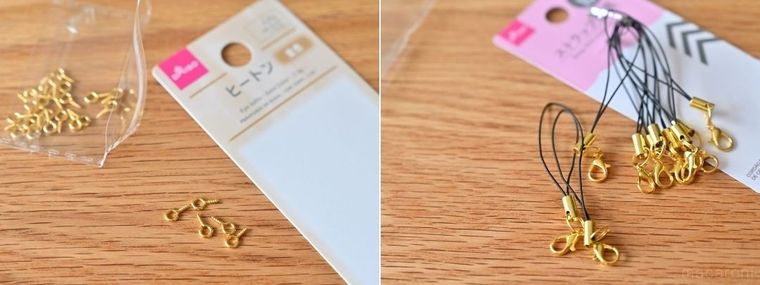 ダイソーのヒートンとストラップ