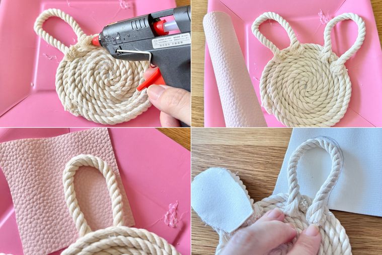 うさぎのコースターを作る工程