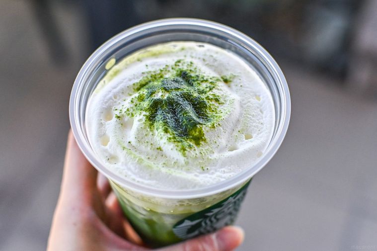 ドリンクのトッピングのアップ