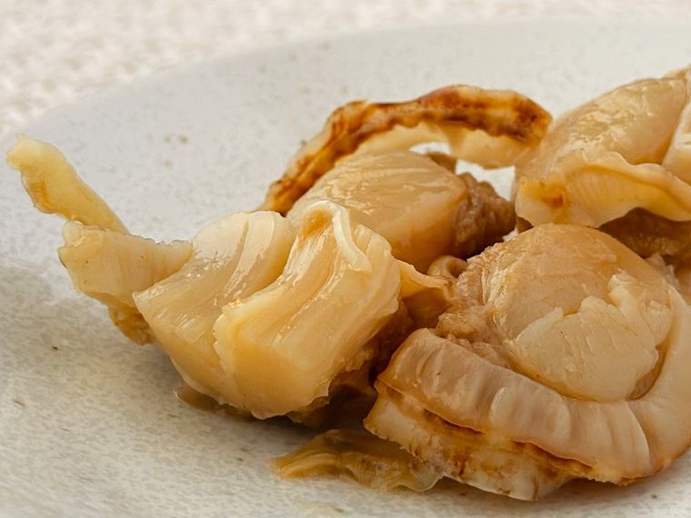 ほたて ガーリックオイル焼きの断面