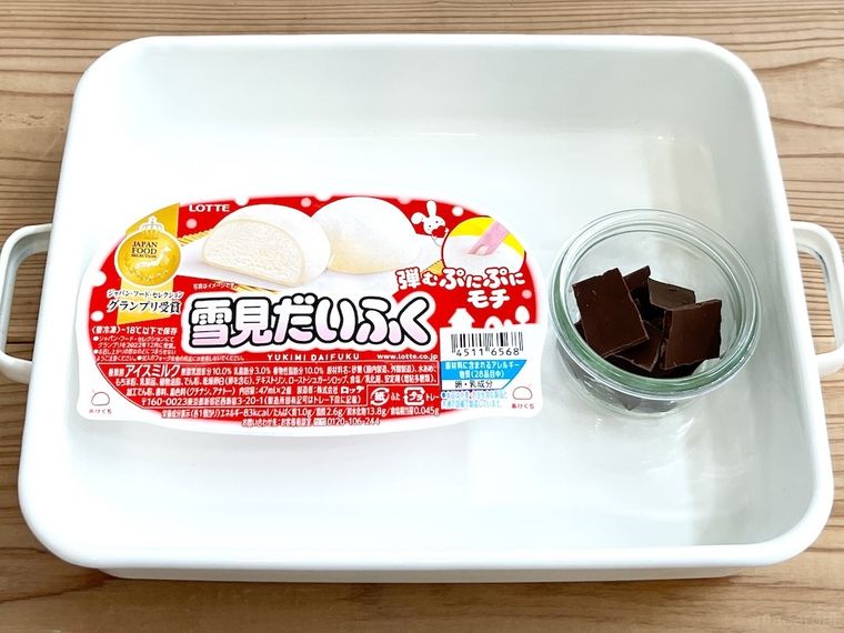 雪見だいふくとチョコレート