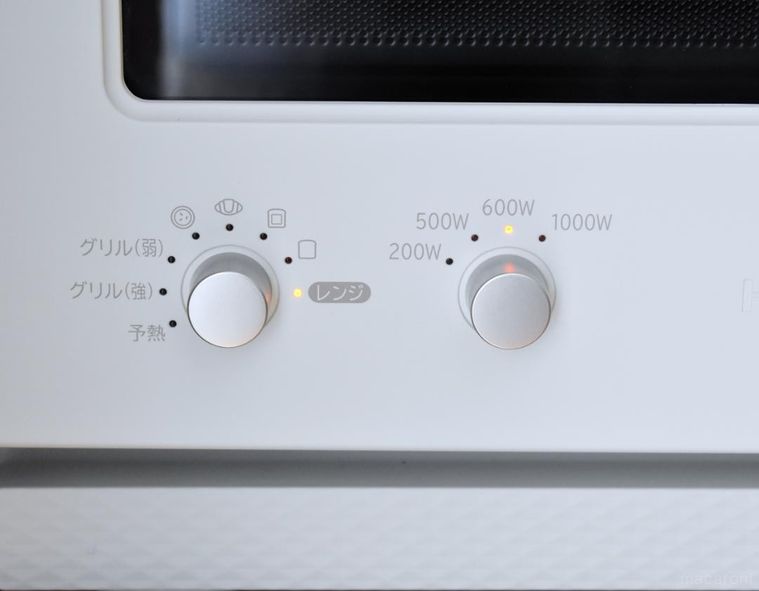 トースターレンジの操作ダイヤル