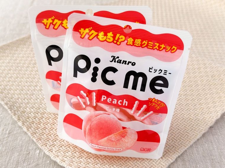 ピックミー ピーチ味のパッケージが2つ並んでいる様子