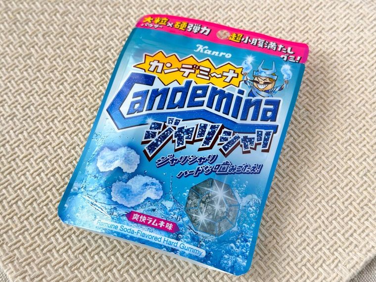 カンデミーナグミ ジャリシャリ 爽快ラムネ味のパッケージ