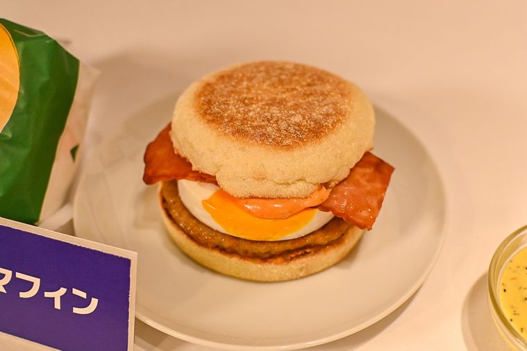 マフィンのサンドのアップ