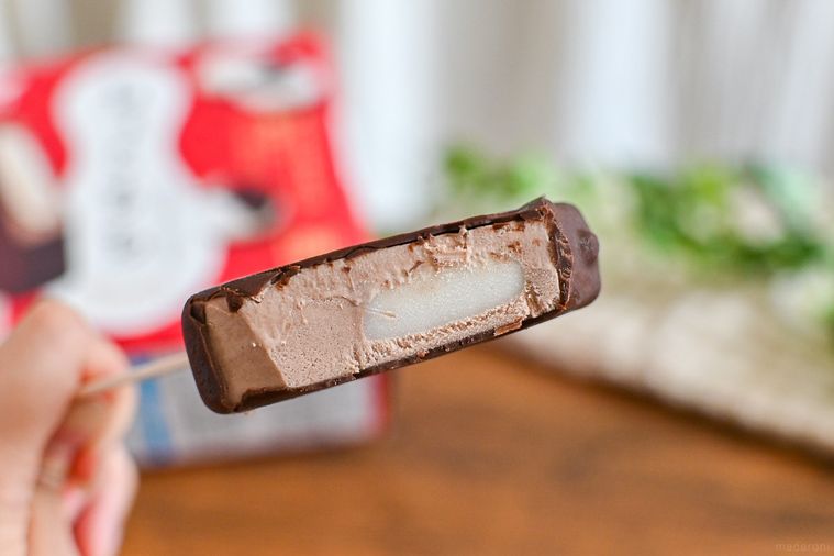 アイスの断面のアップ