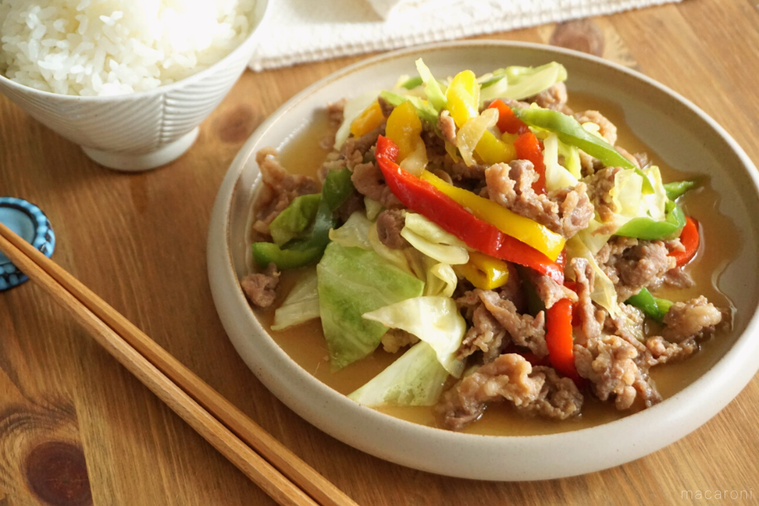 業務スーパー豚ジンギスカンの調理例