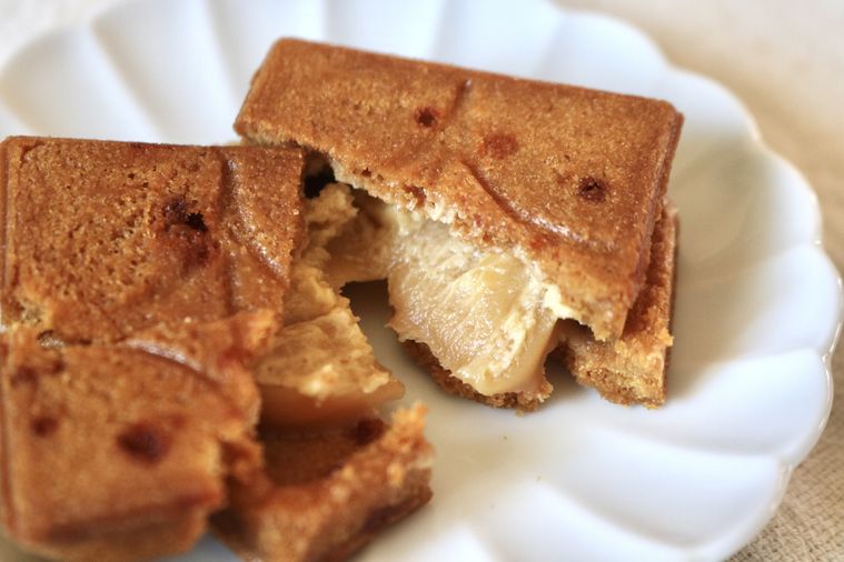 バターサンドの断面