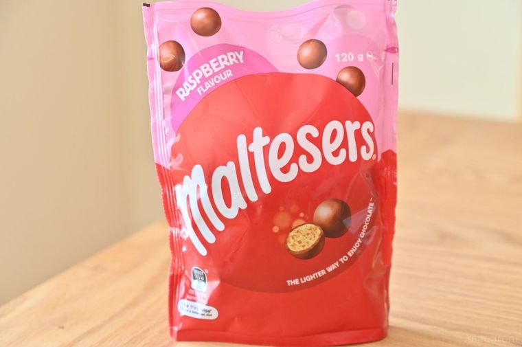 モルティザーズラズベリー味のパッケージ