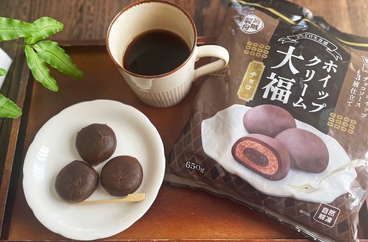 業務スーパーホイップクリーム大福 チョコとコーヒー
