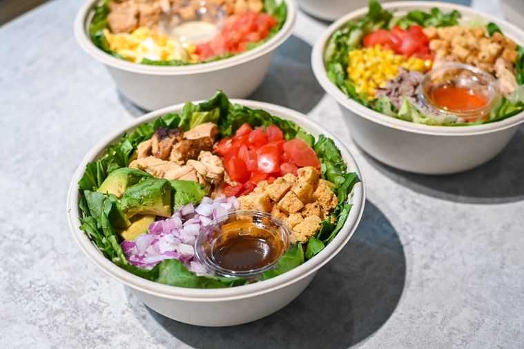 サラダのアップ