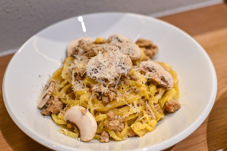 パスタのアップ