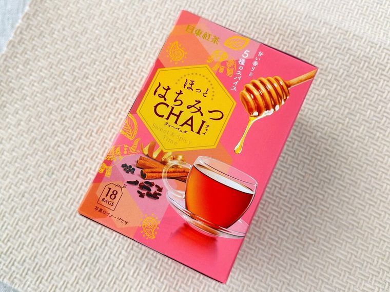 日東紅茶はちみつチャイティーバッグのパッケージ