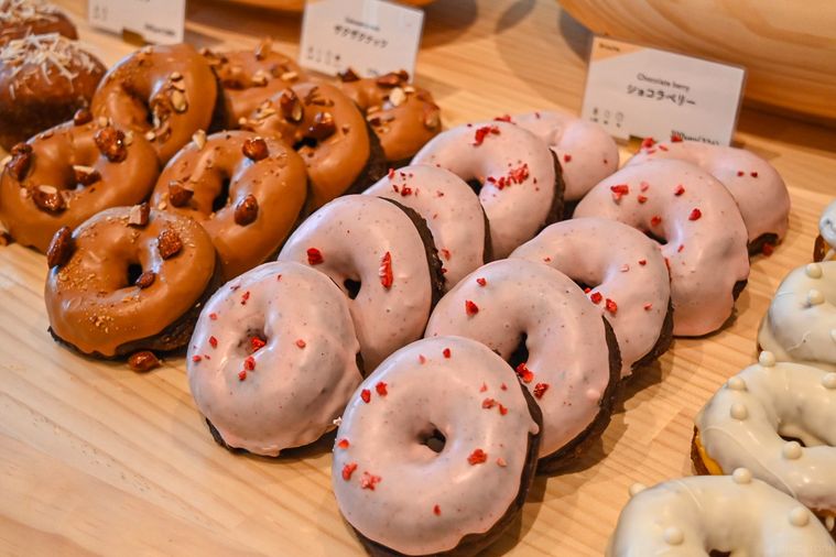 ドーナツが並んでいるところ