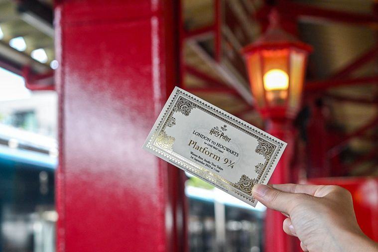 チケットを持っているところ