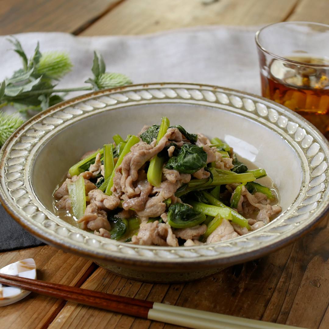 小松菜 豚肉 ポン酢