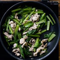 作り方 小松菜と豚肉のポン酢炒め