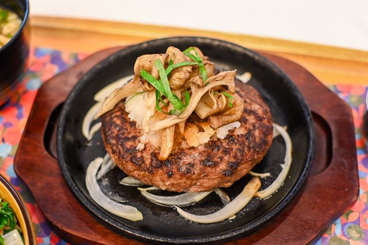 ハンバーグのアップ