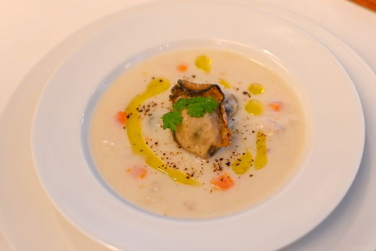 クラムチャウダーのアップ