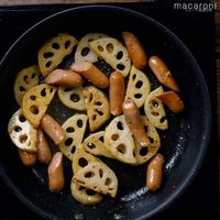 作り方 れんこんとウインナーのマスタード炒め