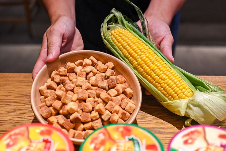 クルトンととうもろこし