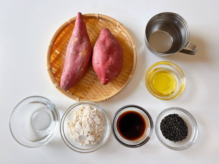 揚げない大学芋の材料