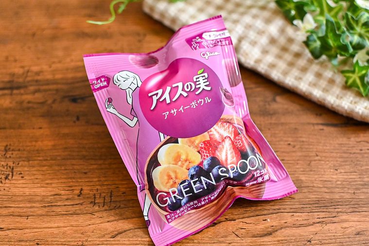 アイスの実のパッケージのアップ