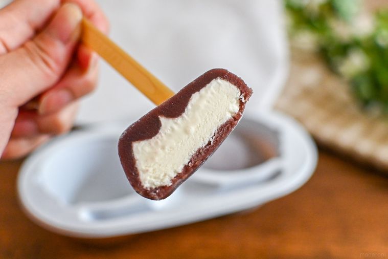 アイスの断面のアップ