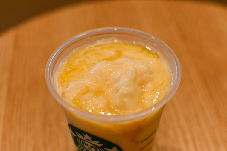フラペチーノのトッピングのアップ