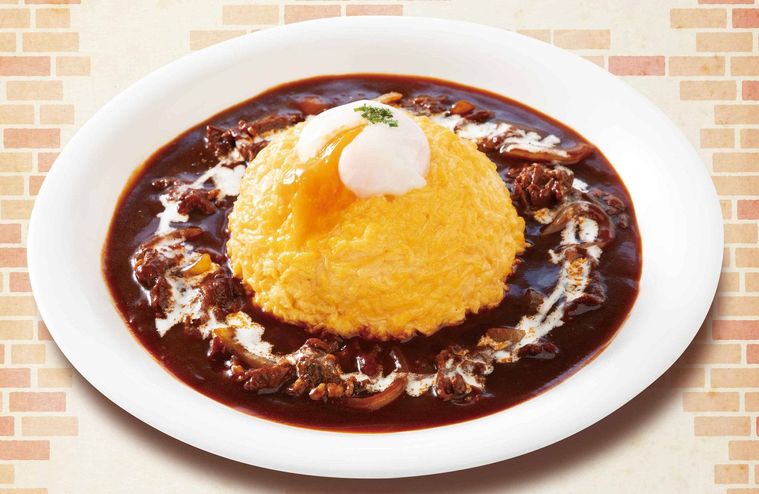 1. とろり月見のハッシュドビーフオムライス