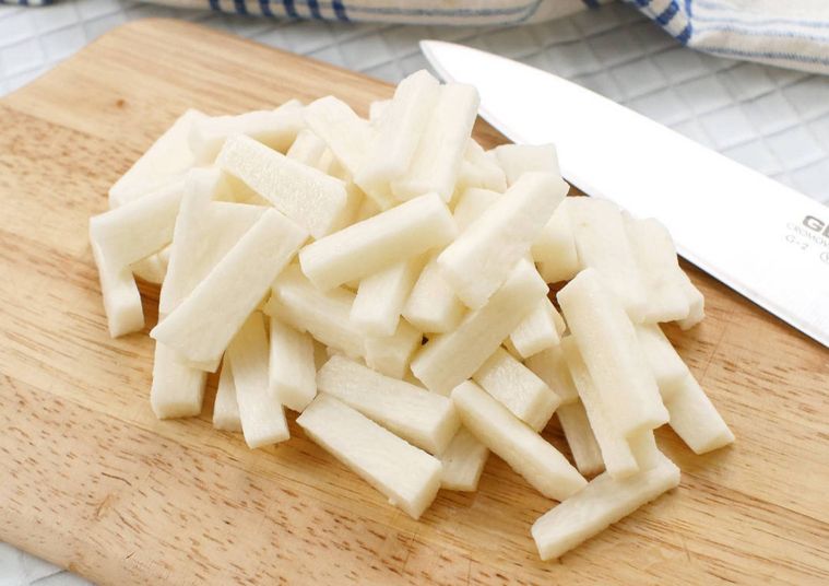 長芋の切り方短冊切り