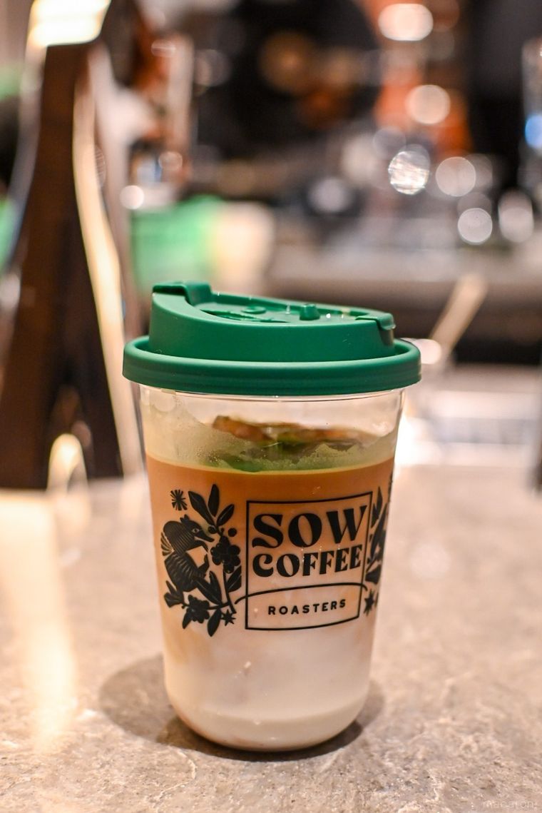 カフェラテのアップ