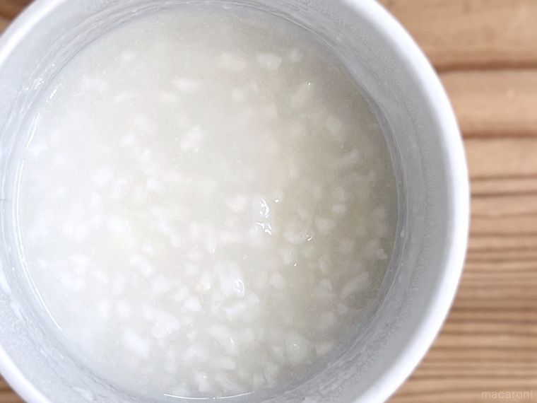 めし粥を真上から見た様子