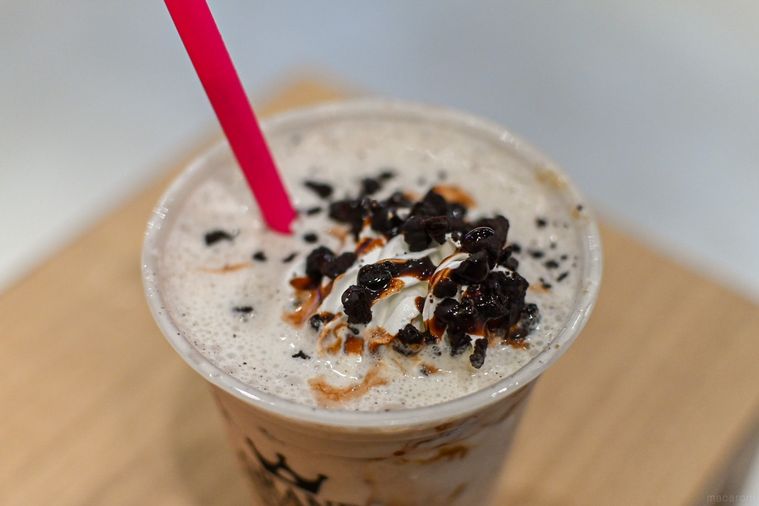 ドリンクのトッピングのアップ