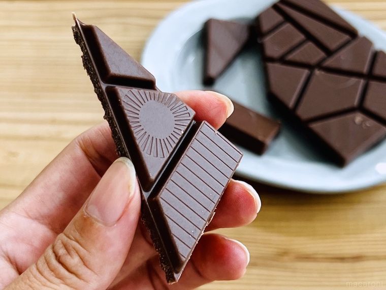 チョコかプレーンを手で持っている様子