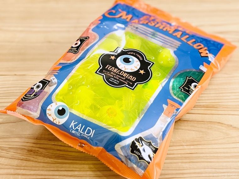 カルディのめだまマシュマロのパッケージ