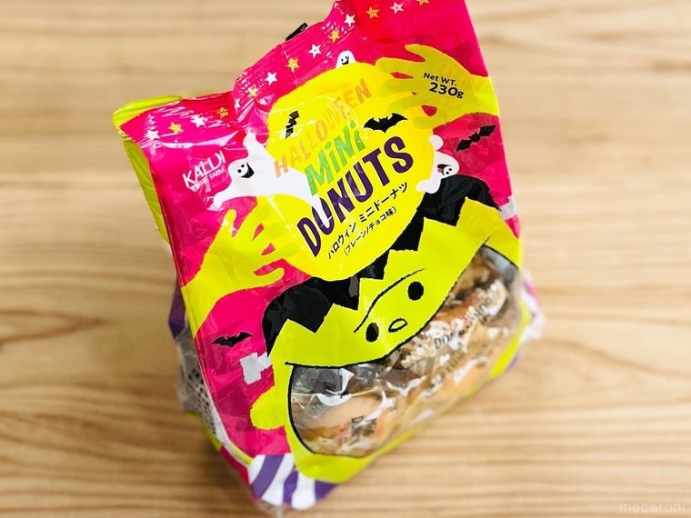 カルディのハロウィンミニドーナツのパッケージ