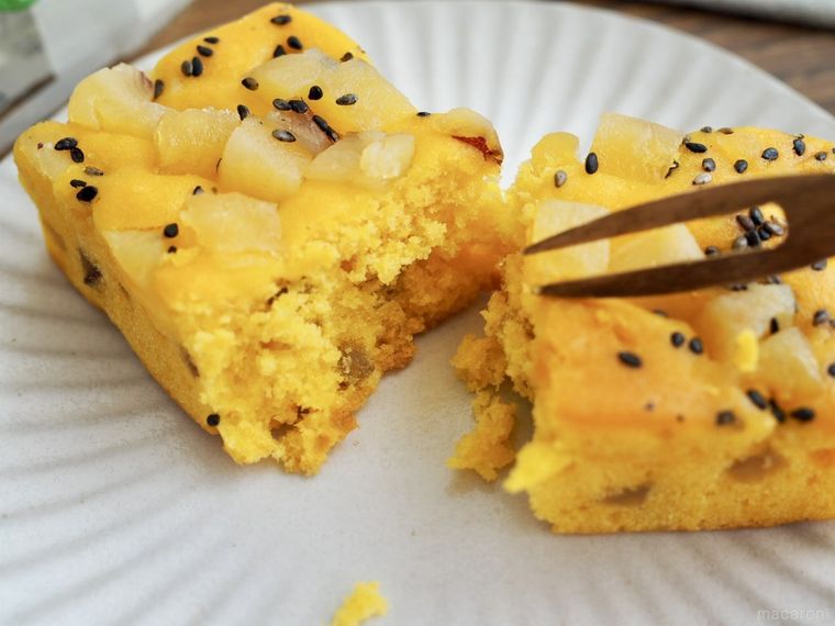 スイートポテトケーキの断面